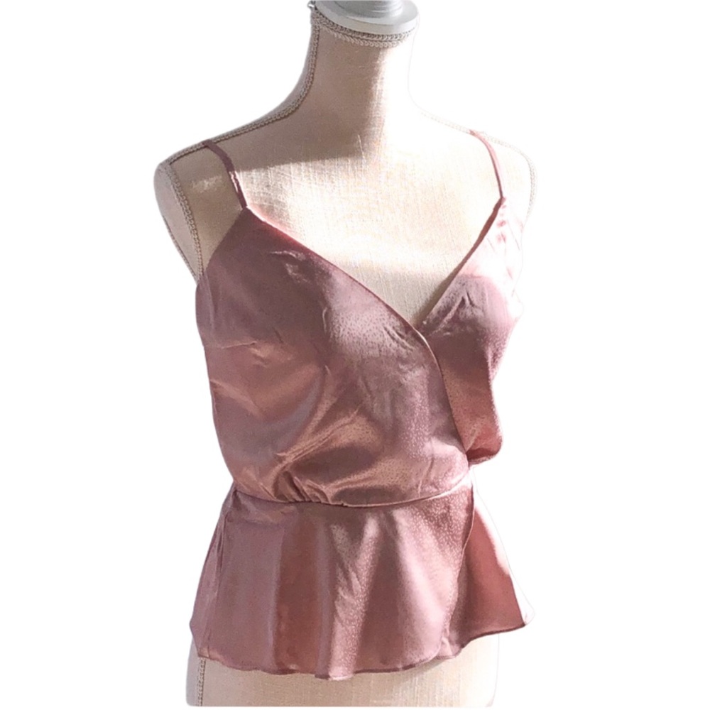 Nordstrom NWT Delicate Pink Jacquard Surplice Camisole Layering Top XS - Picture 16 of 16